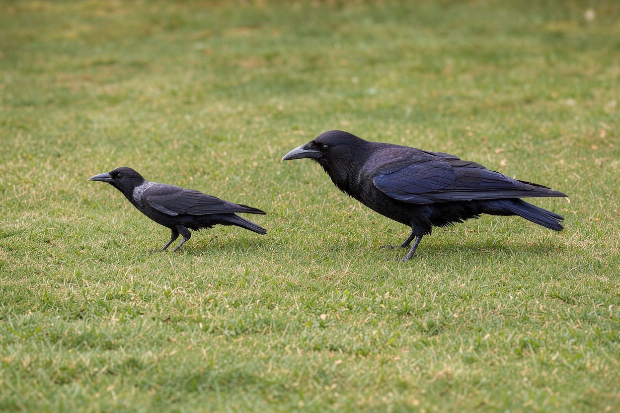 Crow vs raven: size comparison